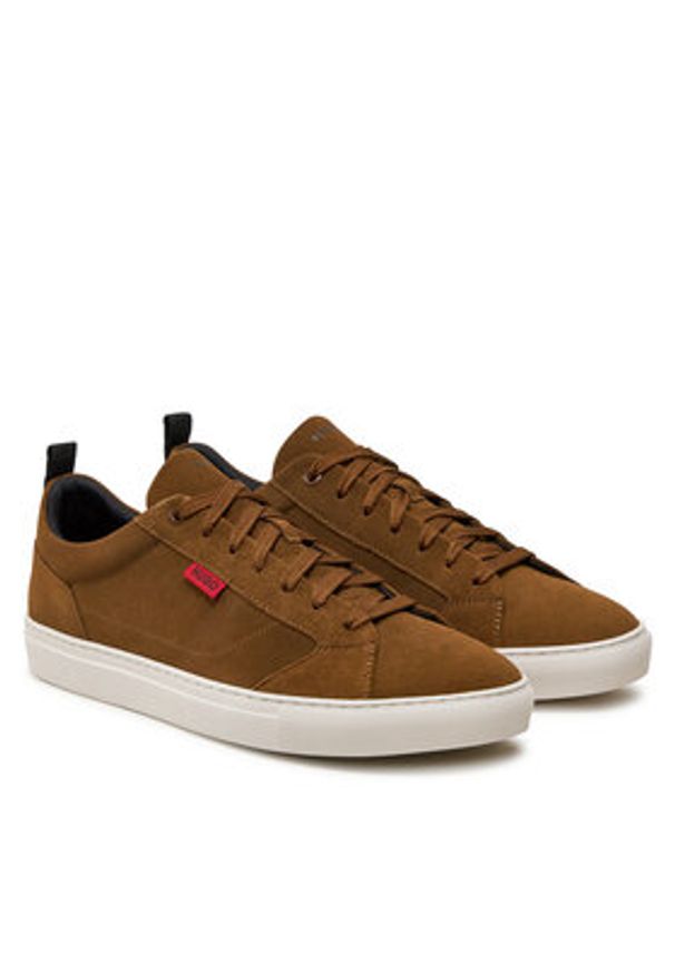 Hugo Sneakersy Morrie Tenn numic 50523723 Brązowy. Kolor: brązowy. Materiał: zamsz, skóra