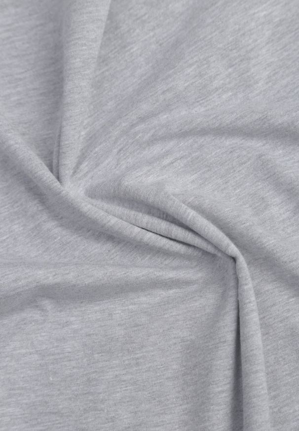 Renee - Szary Bawełniany T-shirt Ozdobiony po Bokach Rozcięciami Brinelle. Kolor: szary. Materiał: bawełna. Wzór: aplikacja. Sezon: lato. Styl: elegancki, sportowy