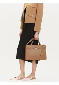 TOMMY HILFIGER - Tommy Hilfiger Torebka Th Heritage Workbag AW0AW16910 Brązowy. Kolor: brązowy. Materiał: skórzane