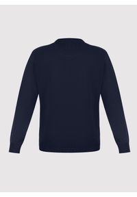 Pako Lorente - PAKO LORENTE – Granatowy bawełniany sweter v-neck. Okazja: na co dzień. Kolor: niebieski. Materiał: bawełna. Sezon: jesień. Styl: casual #5