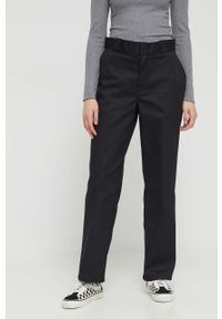 Dickies spodnie 874 damskie kolor czarny proste high waist. Stan: podwyższony. Kolor: czarny. Materiał: tkanina #1