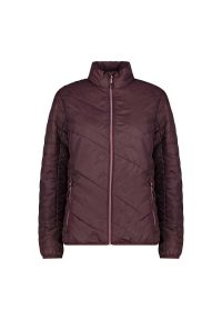 Damska kurtka puchowa CMP. Kolor: czerwony, fioletowy, wielokolorowy. Materiał: puch. Sport: turystyka piesza #1