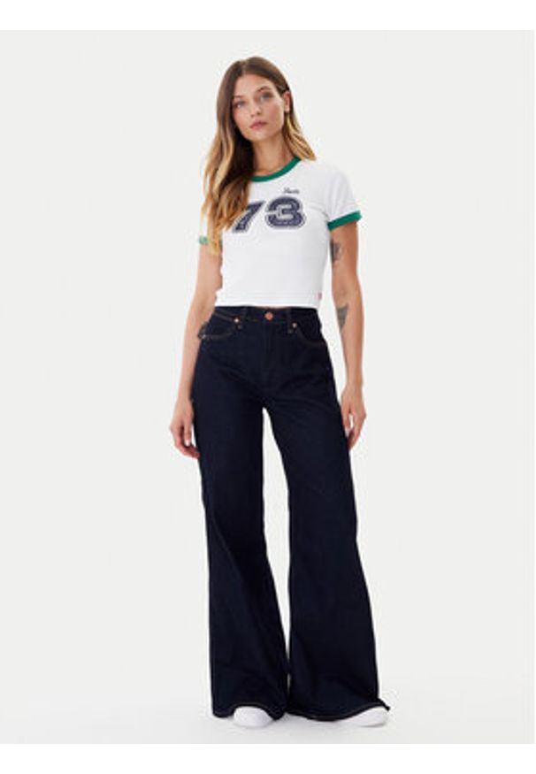 Levi's® T-Shirt Graphic Ringer A3523-0142 Biały Slim Fit. Kolor: biały. Materiał: bawełna