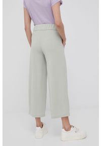 JDY spodnie damskie kolor zielony fason culottes high waist. Stan: podwyższony. Kolor: zielony
