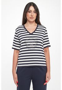 Liu Jo - T-shirt damski w paski LIU JO. Wzór: paski #3