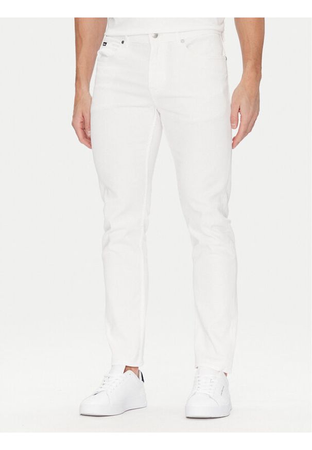 BOSS Jeansy H-Delaware 50540492 Biały Slim Fit. Kolor: biały