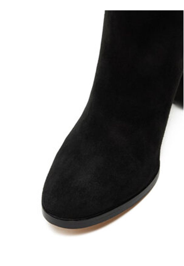 Lauren Ralph Lauren - LAUREN RALPH LAUREN Kozaki Artizan Tall 802937807001 Czarny. Kolor: czarny. Materiał: zamsz, skóra