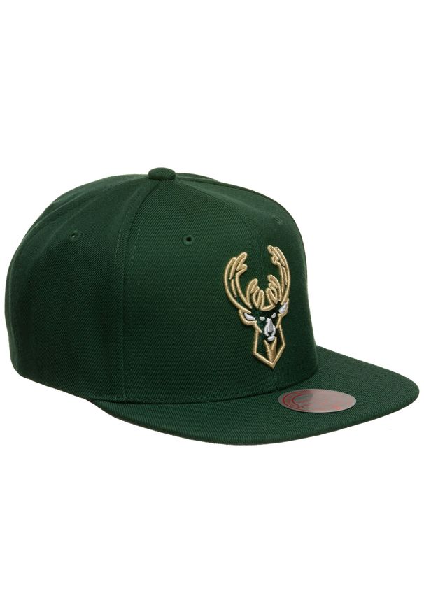 Mitchell & Ness - Czapka z daszkiem do koszykówki Mitchell Snapback Milwaukee zielona. Kolor: zielony. Styl: sportowy