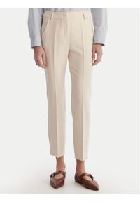 Weekend Max Mara Spodnie materiałowe Rana 2615131021 Écru Slim Fit. Materiał: syntetyk #1