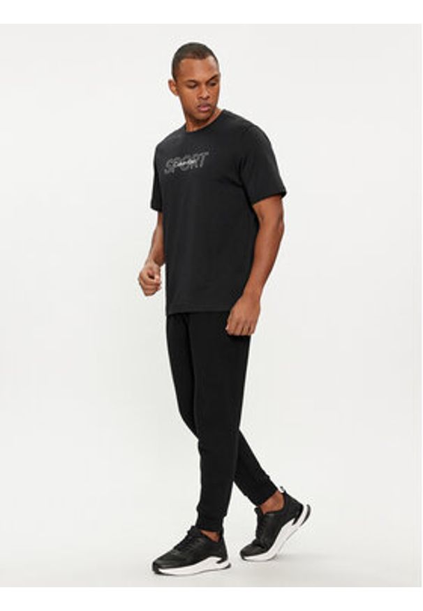 Calvin Klein Performance T-Shirt Graphic 00GMS4K169 Czarny Regular Fit. Kolor: czarny. Materiał: bawełna
