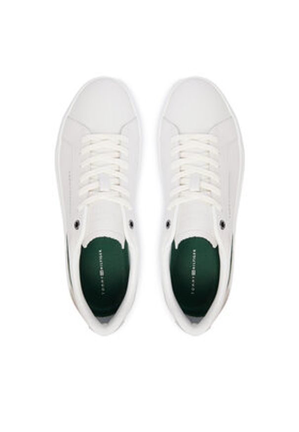 TOMMY HILFIGER - Tommy Hilfiger Sneakersy Th Court FM0FM05879 Biały. Kolor: biały. Materiał: skóra