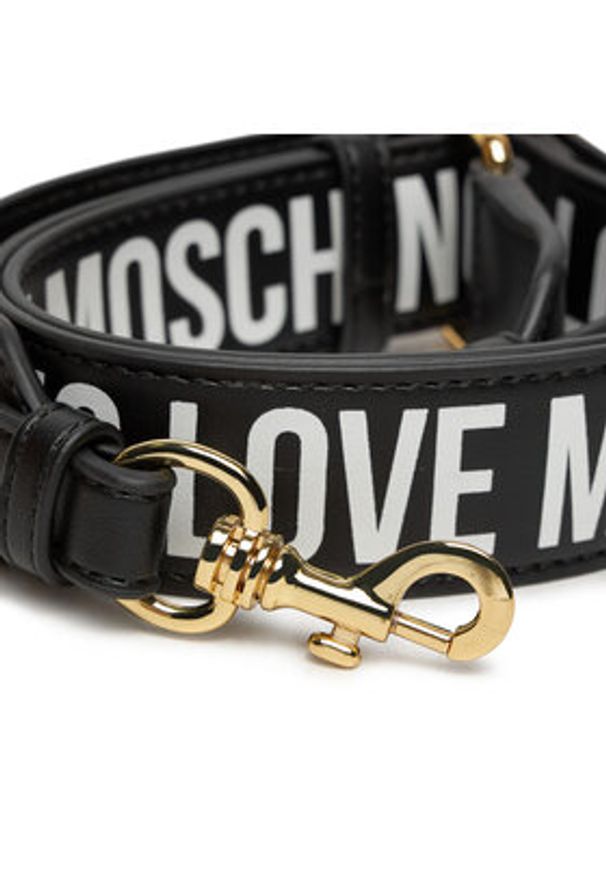 Love Moschino - LOVE MOSCHINO Wymienny pasek do torebki JC6404PP1LLV100A Czarny. Kolor: czarny. Materiał: skóra