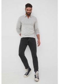 AllSaints jeansy Dean męskie. Kolor: czarny