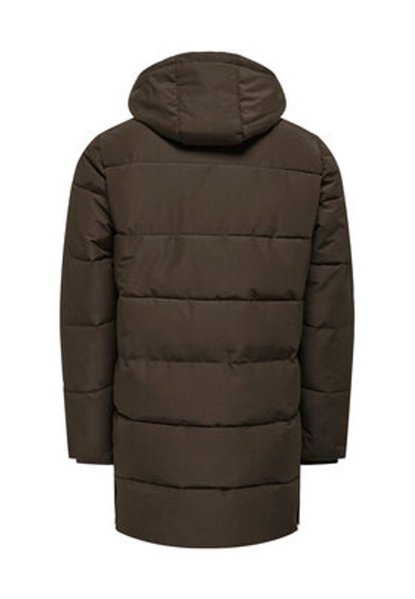 Only & Sons Płaszcz zimowy 22020156 Brązowy Regular Fit. Kolor: brązowy. Materiał: syntetyk. Sezon: zima