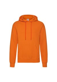 FRUIT OF THE LOOM - Męska Klasyczna Bluza Z Kapturem. Typ kołnierza: kaptur. Kolor: żółty, pomarańczowy, wielokolorowy