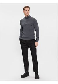 Calvin Klein Sweter K10K110421 Szary Regular Fit. Kolor: szary. Materiał: wełna