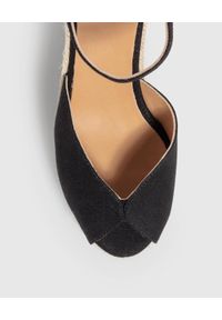 Castañer - CASTANER - Czarne sandały na koturnie Bianca. Zapięcie: pasek. Kolor: czarny. Obcas: na koturnie #5