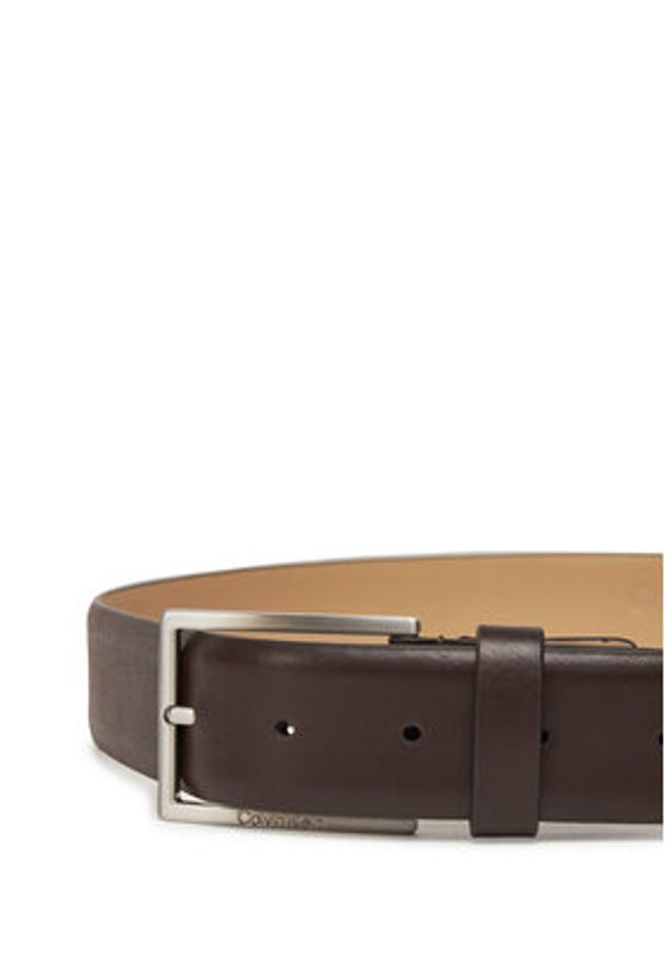 Calvin Klein Pasek Męski Adj Minimal Formal 35Mm K50K512833 Brązowy. Kolor: brązowy. Materiał: skóra