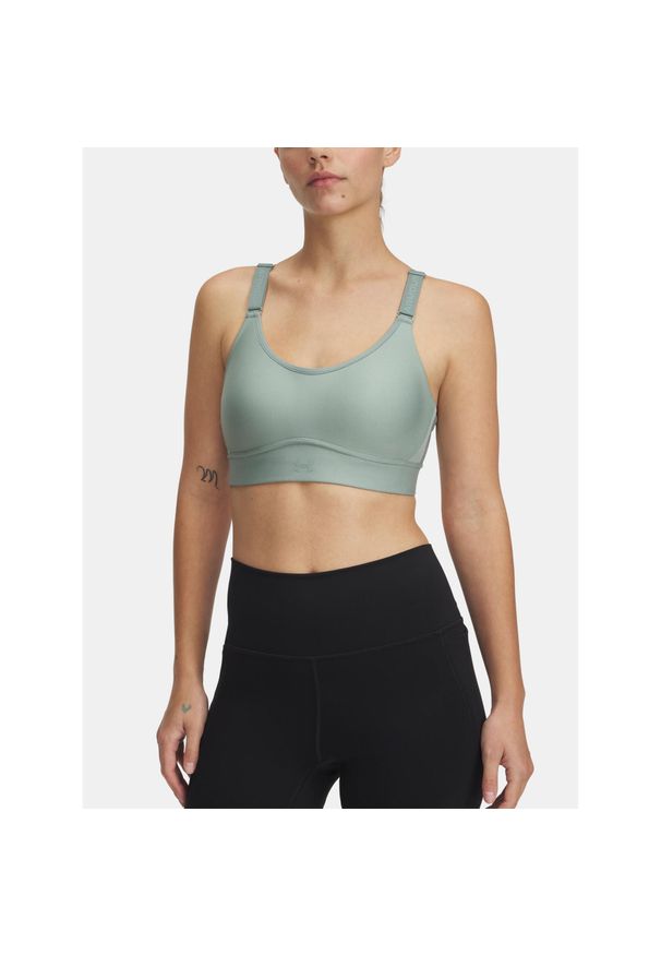 Biustonosz treningowy Under Armour Infinity Mid. Kolor: zielony. Sport: fitness