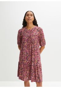 bonprix - Sukienka shirtowa. Kolor: różowy. Sezon: lato #1