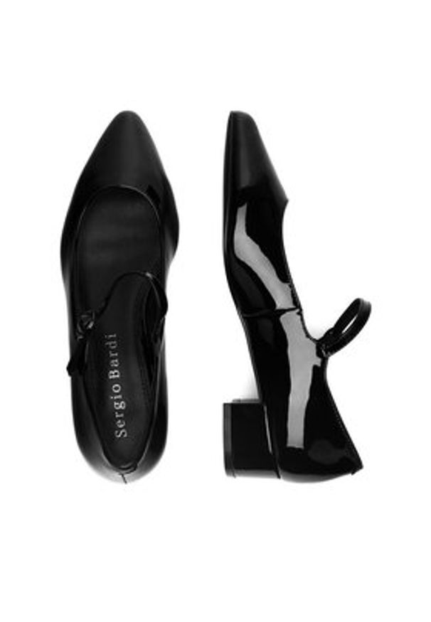 Sergio Bardi Czółenka WYL4033-1Z-SB Czarny. Kolor: czarny. Materiał: lakier, skóra