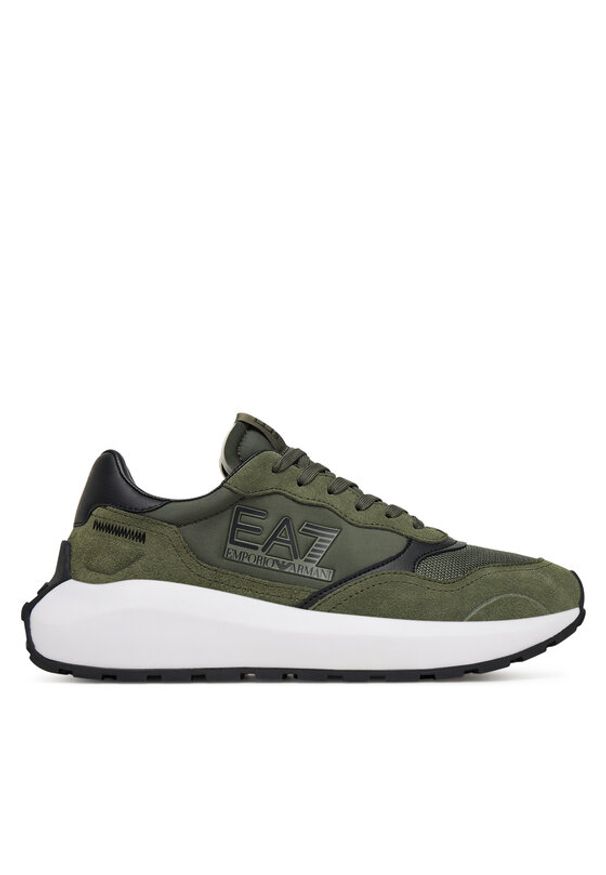 EA7 Emporio Armani Sneakersy 7X000341 AF18616 M7059 Khaki. Kolor: brązowy. Materiał: materiał