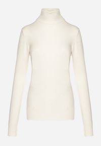 Born2be - Jasnobeżowy Golf Sweter z Wiskozą i Kaszmirem Zailaya. Okazja: na co dzień. Typ kołnierza: golf. Kolor: beżowy. Materiał: wiskoza, kaszmir. Styl: casual #4
