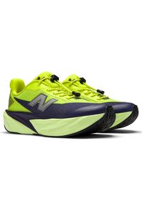 Buty dziecięce New Balance FuelCell Rebel v5 PFCX7Z6 - zielone. Zapięcie: sznurówki. Kolor: zielony. Materiał: guma, syntetyk, materiał. Szerokość cholewki: normalna. Wzór: geometria. Sport: fitness, bieganie #2