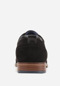 Born2be - Czarne Sznurowane Półbuty z Imitacji Zamszu w Eleganckim Stylu Rhodica. Okazja: na co dzień, do pracy. Kolor: czarny. Materiał: zamsz. Styl: elegancki #4