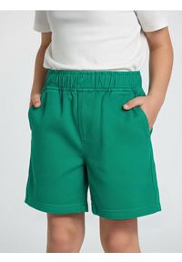 Sinsay - Szorty jeansowe - green spruce. Materiał: jeans