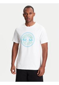 Converse T-Shirt Neon Sign All Star Patch 10027722-A02 Biały Regular Fit. Kolor: biały. Materiał: bawełna