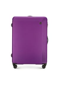 Wittchen - Duża walizka z ABS-u delikatnie żłobiona. Kolor: fioletowy. Materiał: guma. Wzór: kolorowy #1
