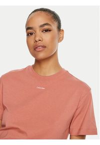 Calvin Klein T-Shirt Nano Logo K20K207519 Różowy Regular Fit. Kolor: różowy. Materiał: bawełna #4