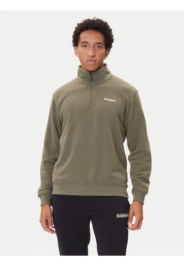 Napapijri Bluza B-Small Box Hz NP0A88TO Zielony Relaxed Fit. Kolor: zielony. Materiał: bawełna