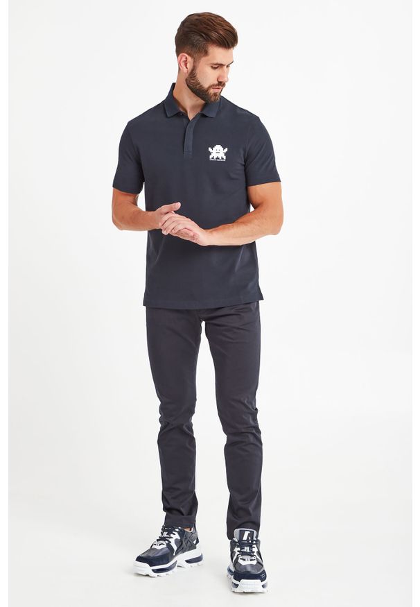 Koszulka polo Armani Exchange z nadrukiem, sportowa, polo