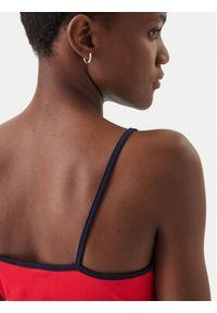 Tommy Jeans Sukienka codzienna DW0DW22335 Czerwony Slim Fit. Okazja: na co dzień. Kolor: czerwony. Materiał: bawełna. Typ sukienki: proste. Styl: casual #4