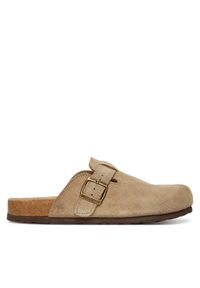 DeeZee Klapki W23Q22095 Beżowy. Kolor: beżowy. Materiał: zamsz, skóra