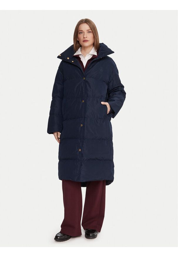TOMMY HILFIGER - Tommy Hilfiger Kurtka puchowa WW0WW47279 Granatowy Relaxed Fit. Kolor: niebieski. Materiał: syntetyk