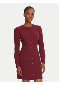 French Connection Sukienka koktajlowa 71ZEU Bordowy Regular Fit. Kolor: czerwony. Materiał: syntetyk. Styl: wizytowy #1