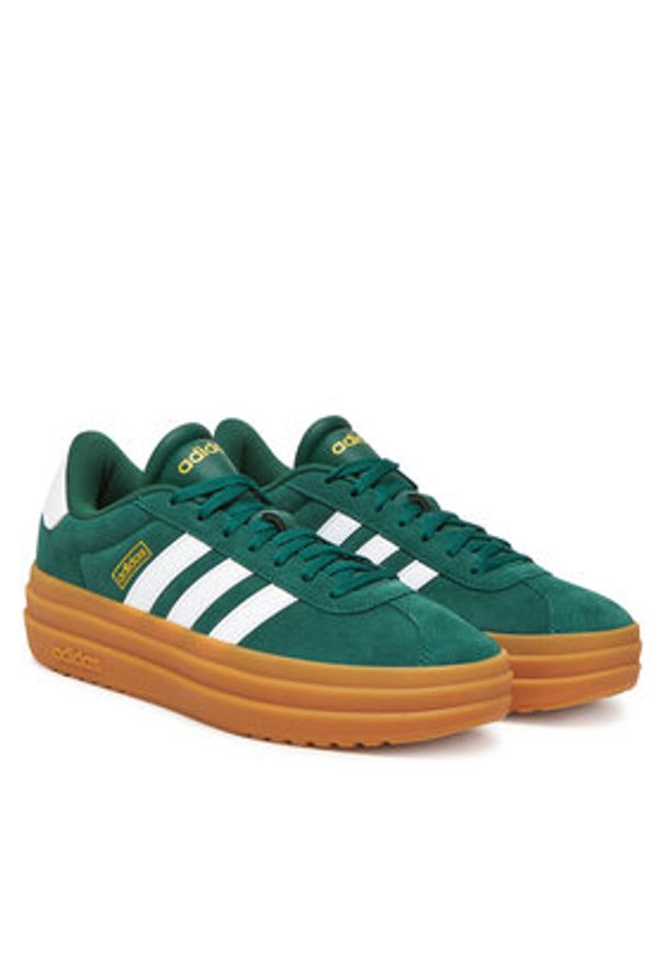 Adidas - adidas Sneakersy Vl Court Bold JP6917 Zielony. Kolor: zielony. Materiał: skóra, zamsz