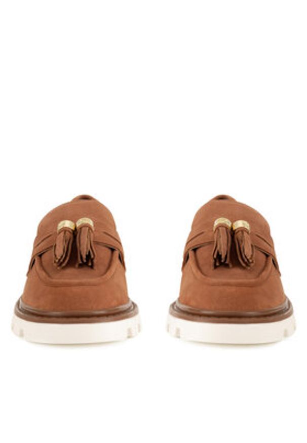 Gino Rossi Loafersy SIMON-115856. Brązowy. Kolor: brązowy. Materiał: zamsz, skóra