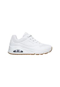 skechers - Buty na co dzień damskie SKECHERS UNO STAND ON AIR eko skóra. Okazja: na co dzień. Kolor: biały. Materiał: skóra. Model: Skechers Sport. Sport: turystyka piesza