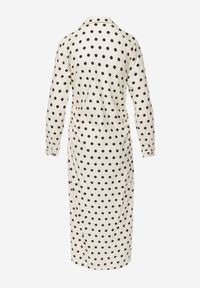 Born2be - Beżowa Wiskozowa Sukienka Koszulowa z Domieszką Lnu z Marszczeniem Besirra. Okazja: na co dzień, na spotkanie biznesowe, do pracy. Kolor: beżowy. Materiał: wiskoza, len. Typ sukienki: koszulowe. Styl: casual, biznesowy, elegancki #5