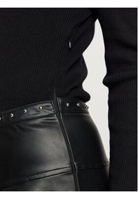 Morgan Sukienka dzianinowa 242-RPEPPER Czarny Slim Fit. Kolor: czarny. Materiał: wiskoza, skóra #5