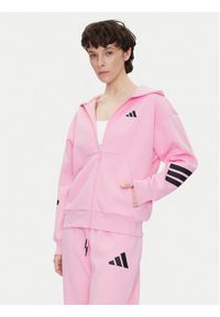 Adidas - adidas Bluza Future Icons 3-Stripes JE0175 Różowy Regular Fit. Kolor: różowy. Materiał: bawełna