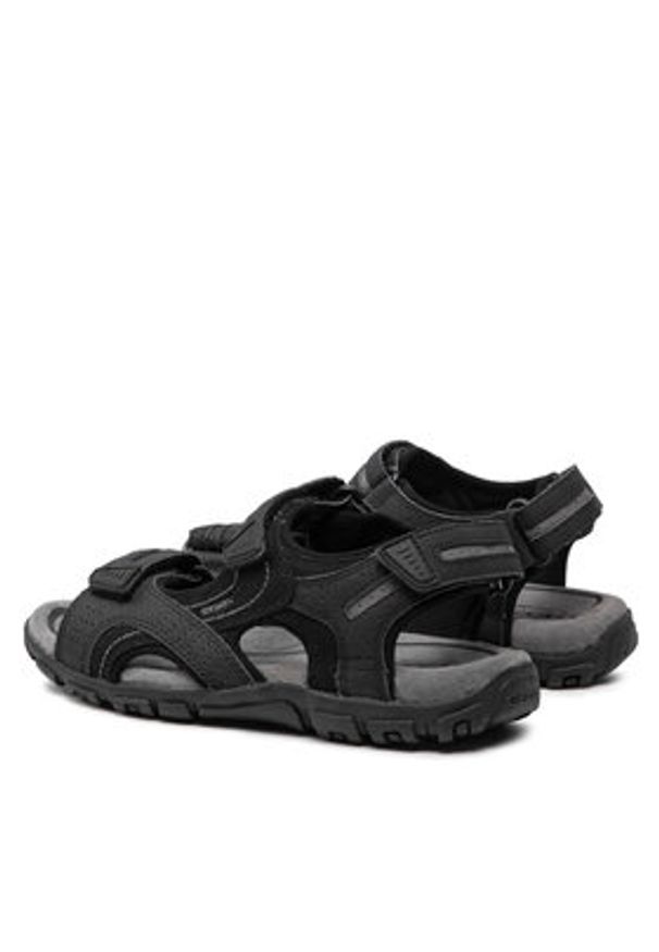 Geox Sandały U S.Strada D U8224D 050AU C9310 Czarny. Kolor: czarny. Materiał: skóra