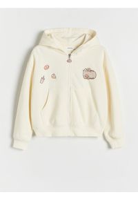 Reserved - Bluza Pusheen - kremowy. Kolor: kremowy. Materiał: bawełna