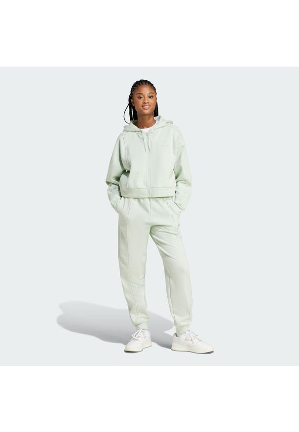 Adidas - Dres Energize. Kolor: zielony. Materiał: dresówka. Sport: fitness