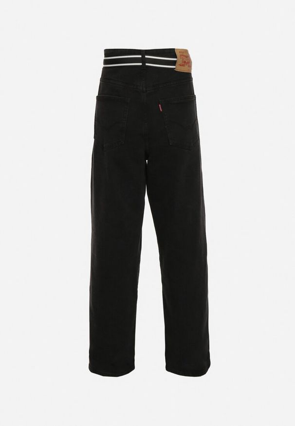 Born2be - Czarne Jeansy z Szerokimi Nogawkami i Wysokim Stanem Arikia. Stan: podwyższony. Kolor: czarny. Styl: klasyczny