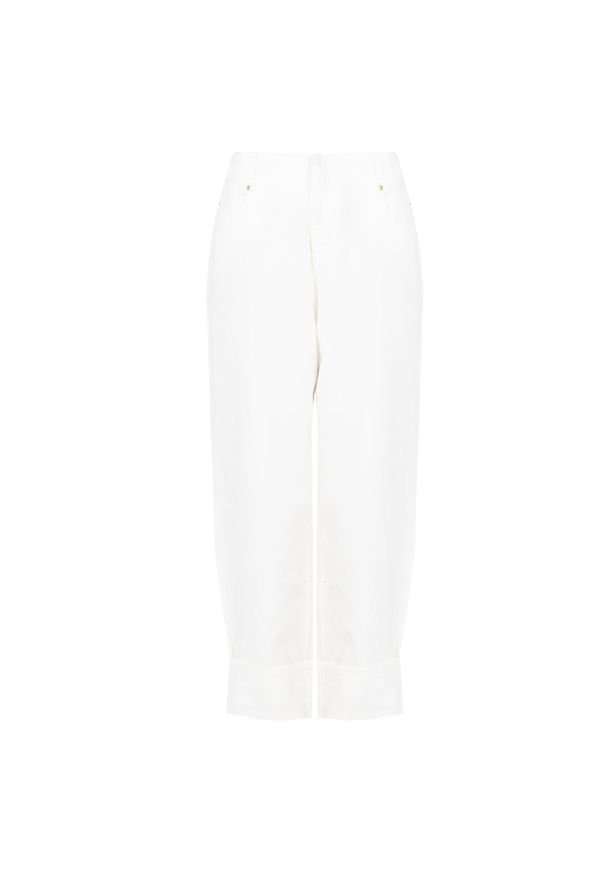 Pinko Spodnie "Ester 6" | J10VD Y84G | Kobieta | Biały. Kolor: biały. Materiał: bawełna. Wzór: jednolity